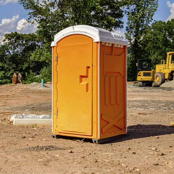 how often are the portable restrooms cleaned and serviced during a rental period in Worden Illinois